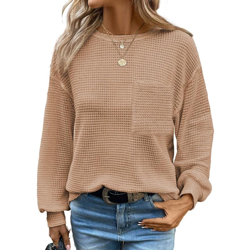 LIORA™ - Cozy Oversized Long Sleeve Crewneck Blouse