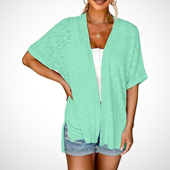 APPOLLINE™ - Stylish Flowy Short Sleeve Cardigan